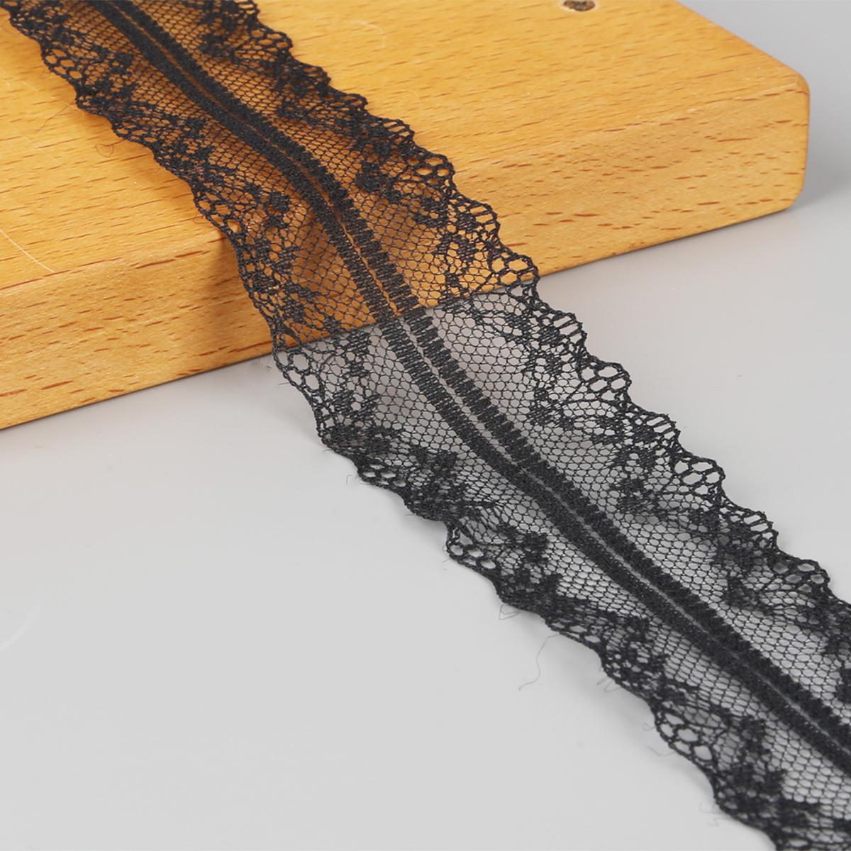 

Многоцветная красивая вышитая сетчатая кружевная бейка шириной 4 см, индивидуальная лента DIY Craft чёрный