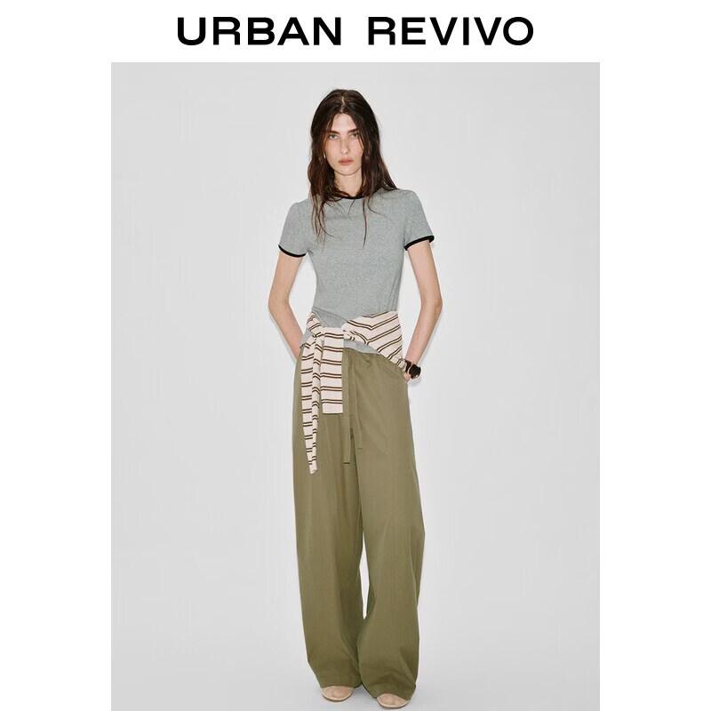 Women's Elastic Waist Wide-Leg Pants