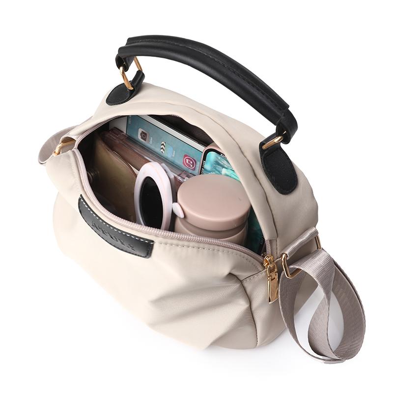 Small Square Bag Nylon Handbag Solid Color Women's Bag Travel Crossbody Shoulder Bag