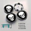 4pcs Skull Design Wheel Center Hub Caps - 2.36" Fit Emblem Covers for Cars, Motorcycles, Trucks & SUVs