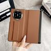 For Huawei Mate X6 X5 X3 Case Vegan Leather Case Leather Band Stand Strap Wriststrap Finger Grip Flip Cover