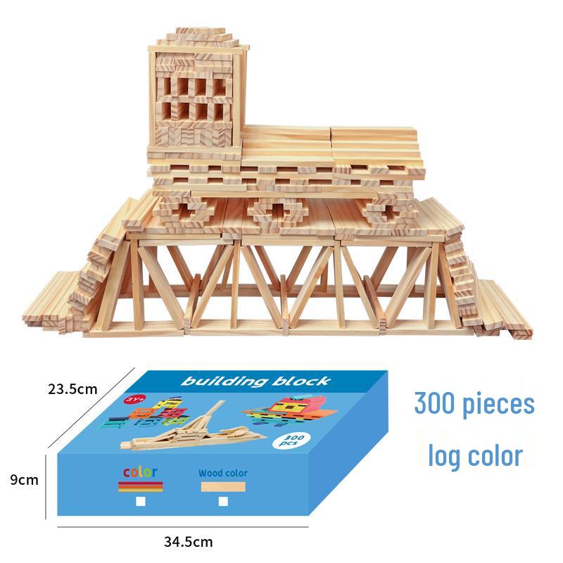 Wooden Building Blocks for Kids: Educational Construction Toys for Stacking and Building Fun