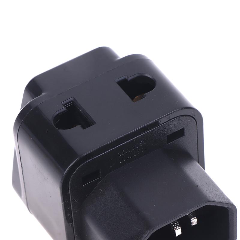 2 v 1 Napájecí adaptér IEC 320 C14 samec na C13 samice PDU/UPS C13 Univerzální samice AU/US/UK/EU Speciální konverzní zástrčka