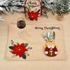 8 Pieces Christmas Tableware Holder Set, Santa Claus Snowman Reindeer Bear Knifes Forks Spoon Silverware Pocket Bags for Xmas for Thanksgiving New