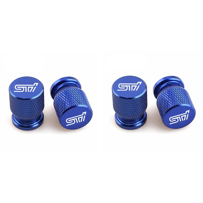 4pcs Metal Car Tire Valve Cap Car Tyre Air Stems Cover For Subaru STI Forester Impreza Legacy Outback WRX BRZ XV Car Accessories bb1
