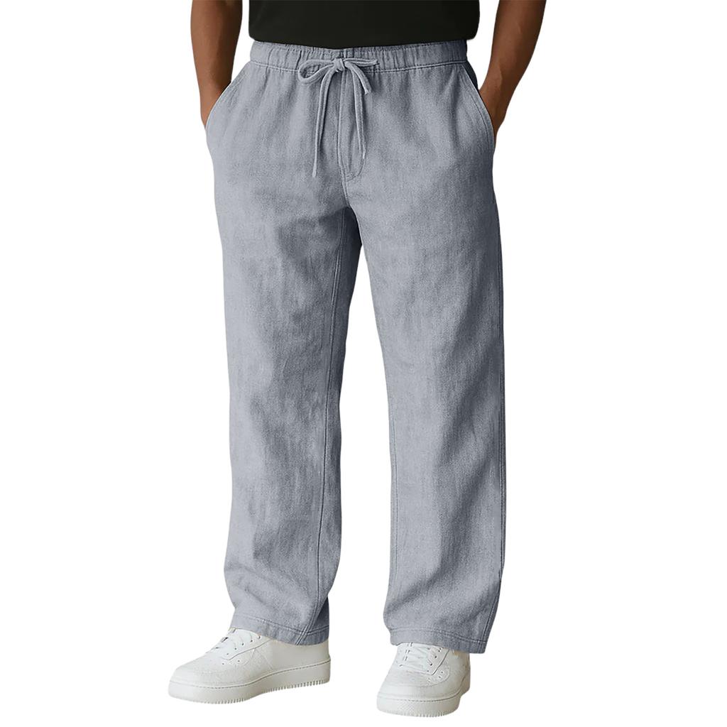 Men's Relaxed,Fit Drawstring Straight,Leg Pants