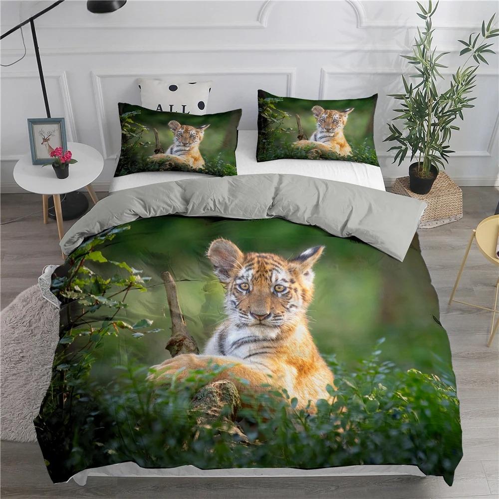 Cartoon Bedding Set Cute Cats Printed 3D Duvet Cover Set Twin Full Queen King Double Sizes Pillowcase Bedclothes Soft Polyester