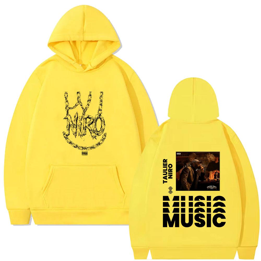 Rapper Niro Taulier Album Graphic Hoodie Men's Women's Rock Hooded Tracksuit Male Casual Fleece Pullover Hoodies