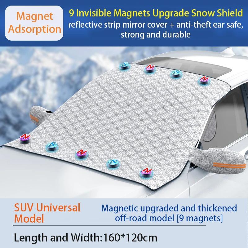 For Fiat 500 Panda Ducato 500L 600 Lancia Grande Punto Cronos  Magnetic Car Front Windshield Anti-Snow Shield Sunshade Cover