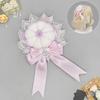 Anime Style Hair Clip Lace Barrettes And Button For Secure Bun Hold In Various Occasion Comfortable Hairpin