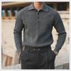 Men's Casual Lapel Polo: Thick, Warm, and Fashionable Slim Fit Autumn/Winter Sweater