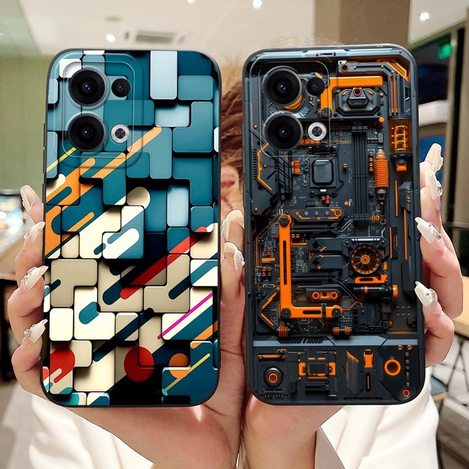 For Oppo Reno 13 Pro 5G Case CPH2697 Luxury Fashion Candy Painted Cover Soft TPU Phone Case For Oppo Reno 13 Reno13 Pro 5G Shell