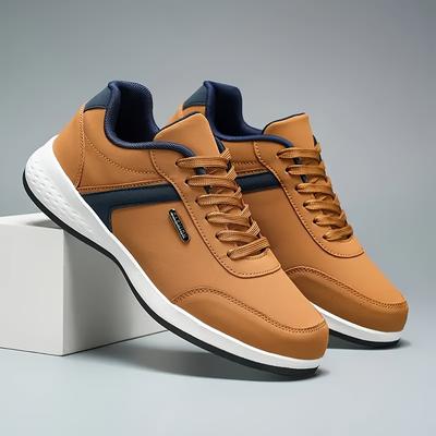 Men'S Classic British Style Casual Business Shoes Low Top Lace-Up Round Toe Everyday Comfort Shoes Minimalist Casual Shoes Laceup Sports Shoes