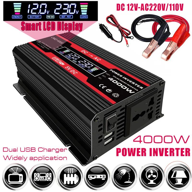 110V/220V Solar Panel System 18V18W Solars Panels+30A Charge Controller+4000W Modified Sine Wave Inverter Kit Power Generation