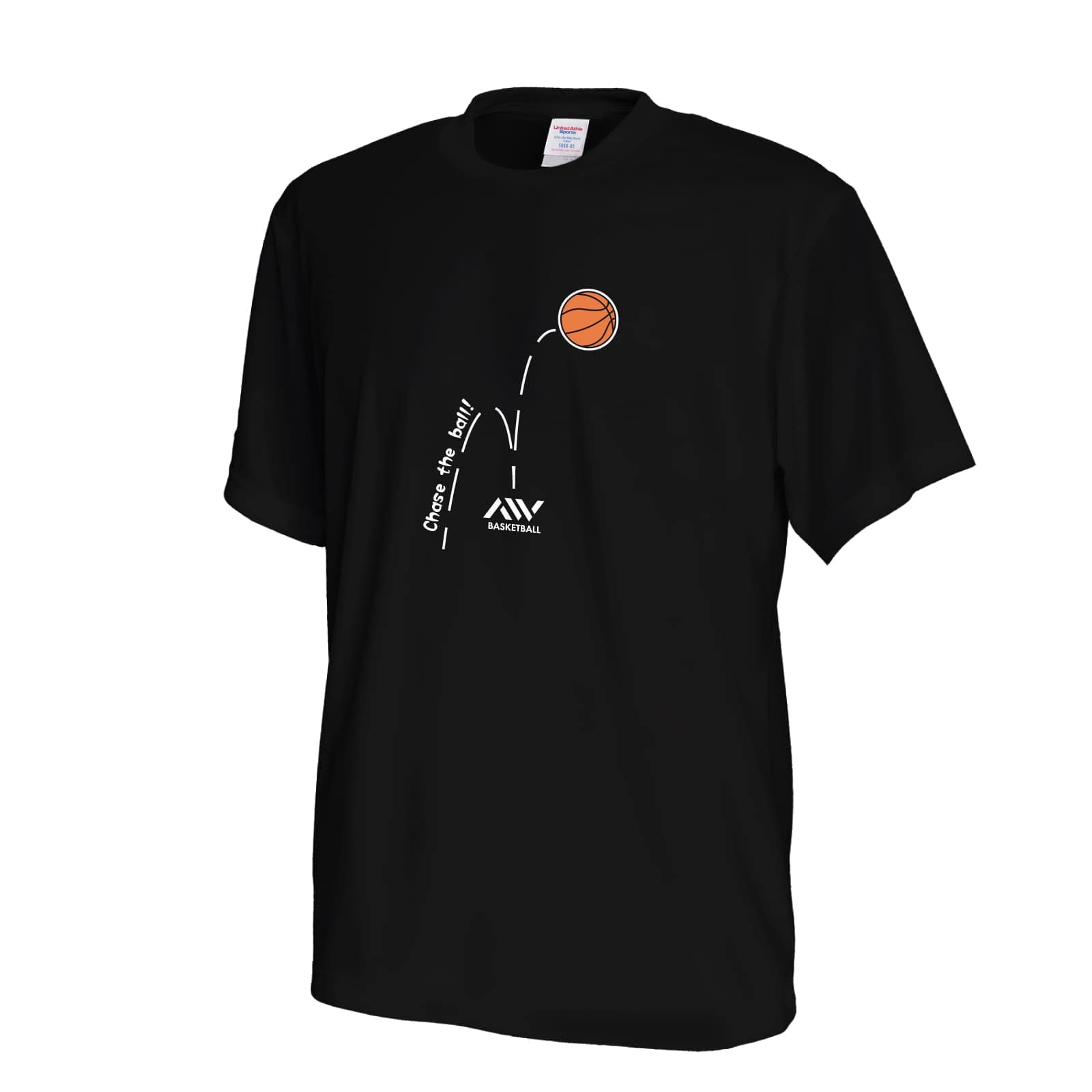 

Баскетбольная футболка с коротким рукавом для сухих тренировок, быстросохнущая, впитывающая влагу, размер XL [Artworks Skobe], футболка, одежда, впитывающая влагу, быстросохнущая, мяч, черный, чёрный