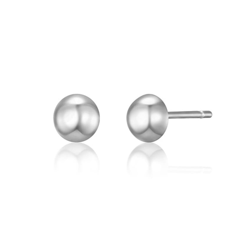 LUNNE 14k Mini Half Ball Stud Earrings (14k Gold) #LFE37