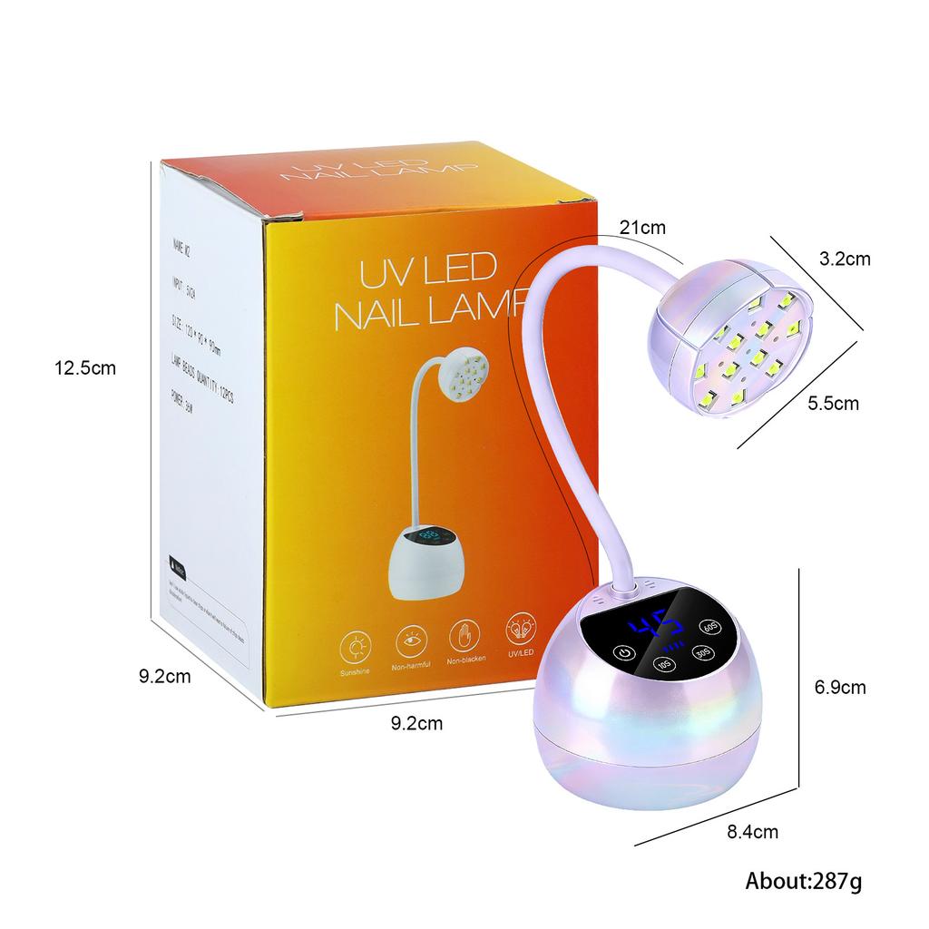 New Induction Nail Stickers UV Phototherapy LED Lamp Quick-Drying No Black Hand Charging Features Box Packaging