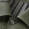 Kaiser Men's Genuine Sheepskin Lapel Leather Jacket