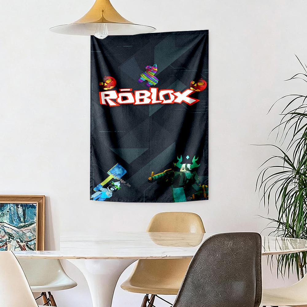 Roblox Vægdekoration Vægtæppe Kunst Til Kæledyrs Mindesmærke Fødselsdag Bryllupsfest Baggrund Familiegave