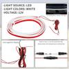 94.5 Inch Car Hood Light Strip, White Exterior Dynamic Car LED Hood Light, Flexible & Waterproof, Universal Exterior Daytime Running Light Strip With