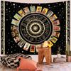 1pc Tarot Card Tapestry, Twelve Constellations Tapestry, Sun Moon Starry Sky Tapestry, Altar Witchcraft Divination Set Tapestry