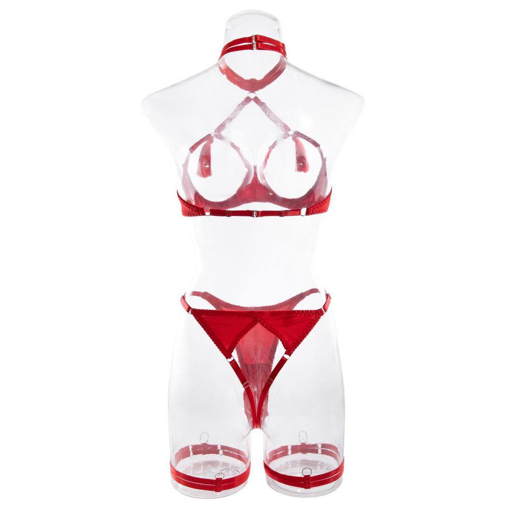 Cecia Sexy Hollow Tassel Temptation Lingerie Set
