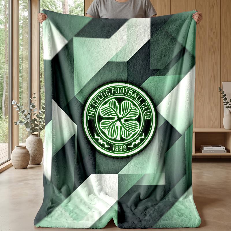 Coperta Morbida in Pile Flanella Celtic FC Leggera Accogliente Calda Coperta da Lancio per Divano Letto Decorazione Casa