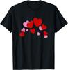 Grunge Valentine Hearts Couples Matching Graphic Tee Distressed Pink and Red Love T-Shirt