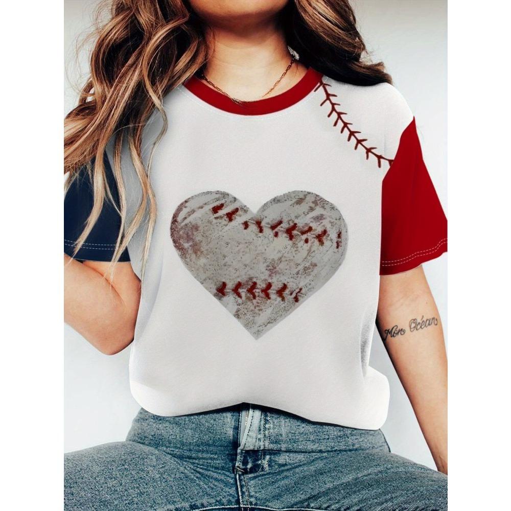 Modisches 3D-Digitaldruck Damen T-Shirt mit Rundhalsausschnitt und kurzen Ärmeln