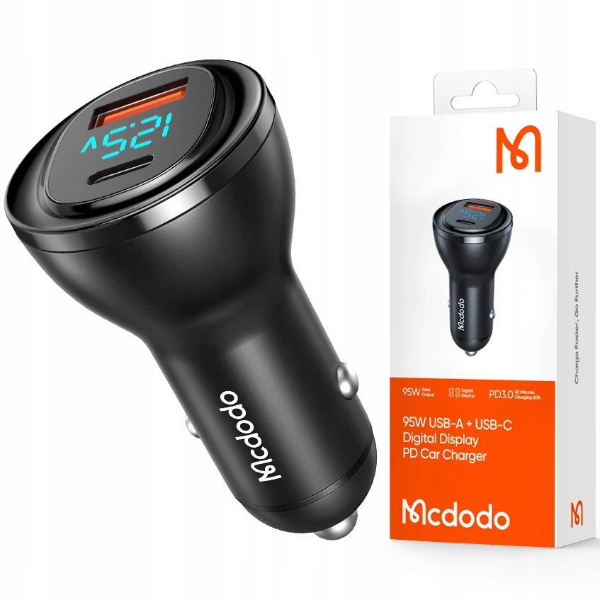 Mcdodo Car Charger, Usb/ Usb-C, Pd 95W Lcd Cc-5670