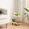 With Wheel Storage Rack Space-Saving Bathroom Cart Organizer Durable Mobile Shelving Unit  Bathroom