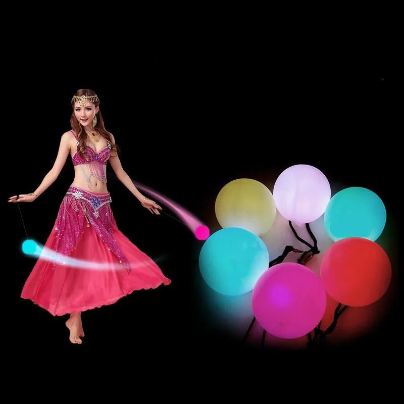 LED for Belly Dance Accessory Multi-Colored Glow Balls Light Up for Party Dance Throwing Ball Shaped Stage Light Party Decor