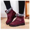 Women's High-Top Thermal Snow Boots with Velcro Fastening Fleece-Lined Women's Boots Casual Women's Shoes Autumn Style