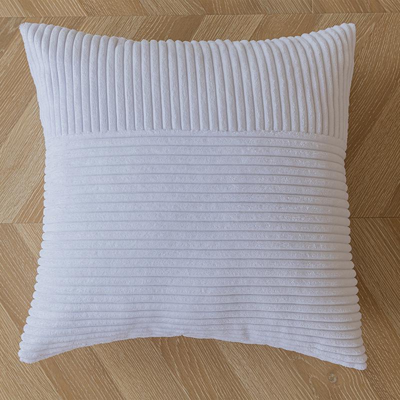Funda de cojín de pana a rayas: Funda de Almohada Patchwork para Sofá, Decoración de Sala de Estar, Sin Relleno
