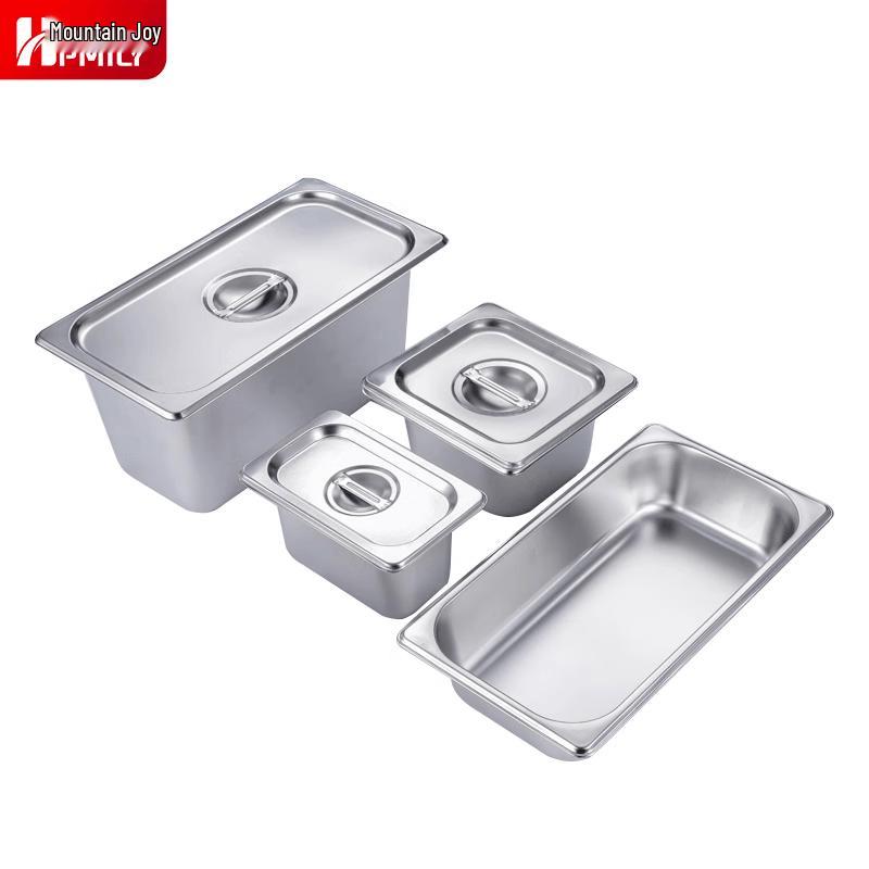 HPMILY Stainless Steel Food Pan with Lid