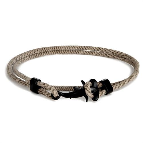 Small Fresh Black Small Hammerhead Shark Bracelet Milan Rope Multi-Turn Adjustable Hand Rope Worker