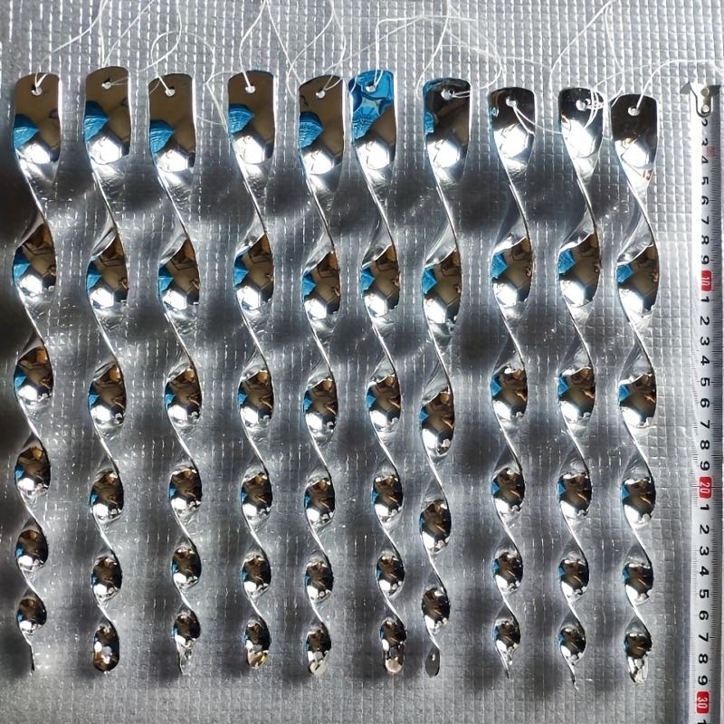 12Pcs Creative Bird Deterrent Sticks Reflective Strips Bird Repellent Sticks, Spiral Wind Spinner Bird Repeller Suitable for Courtyard and Garden
