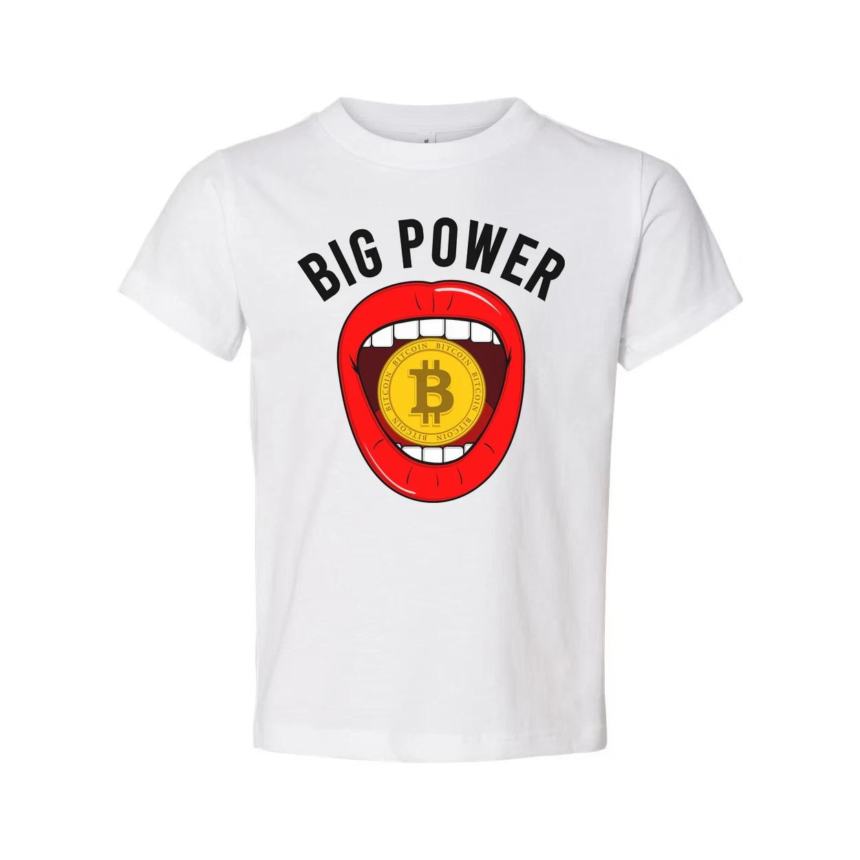 Big Power Bitcoin Mouth Graphic Unisex T-Shirt S