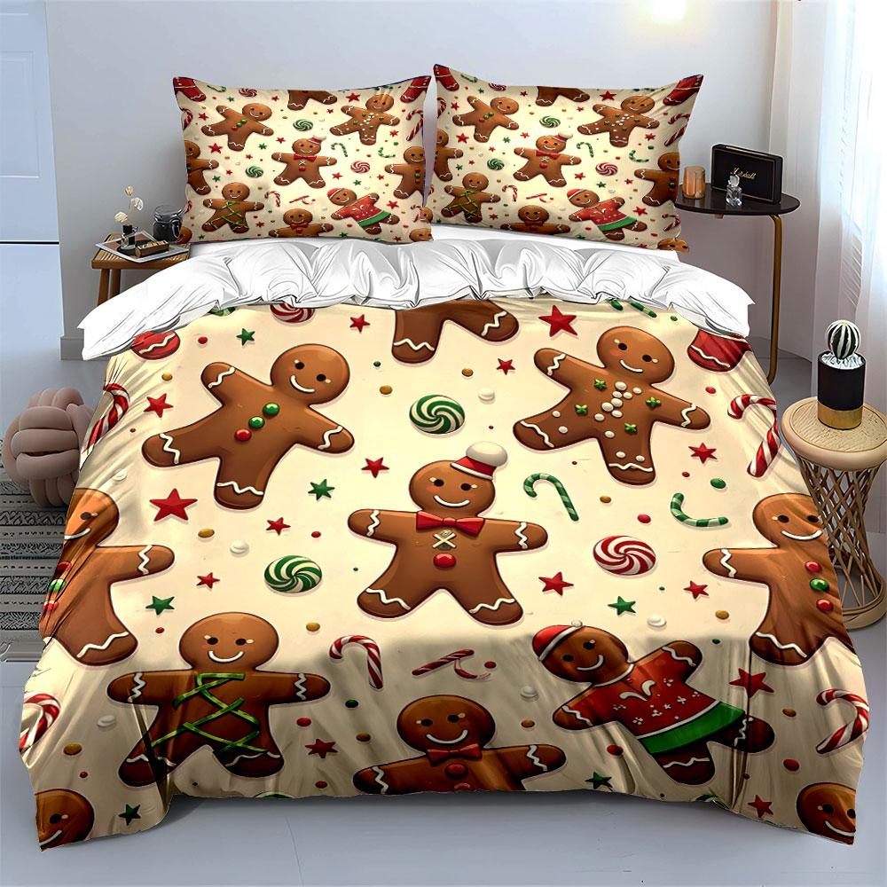 Sweet festive gingerbread joy Bedding sets Duvet covers Pillowcases(1* Duvet Cover 2* Pillowcases without duvet insert)