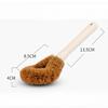 Natural Coconut Brown Pot Brush with Wooden Handle Oil-free Kitchen Supplies Cleaning Wooden Brush Tools Cleaning  Coconut Brush