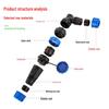 Right-Angle Waterproof Aviation Plug & Socket Connector (SD28, Male & Female, Butt Welding, Nut Type)