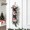 Winter Seasonal Wall Mantel Ornament Artificial Door Christmas Vine Hanging European Wreath Garland with Plastic