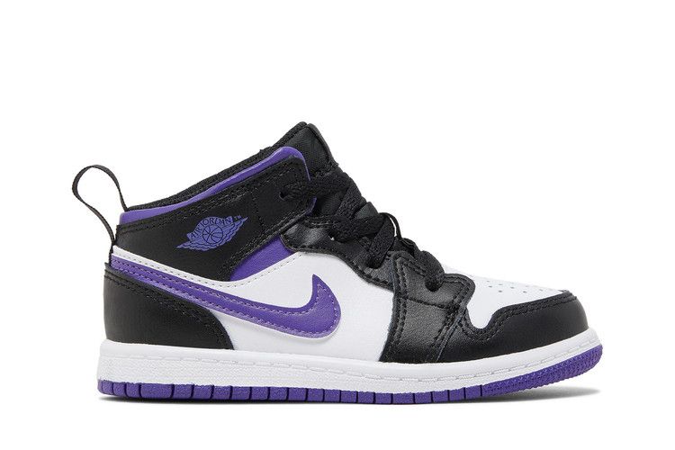 Kids' Sneakers Nike Jordan 1 Mid Dark Iris (TD) Black/Dark Iris-White