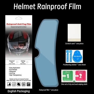 Rain Proof Film Motorcycle Helmet Anti-Fog Rainproof Film Universal Waterproof Lens Decal Sticker Film Helmet Accessory