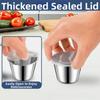 8/10 ST Rostfria Såskoppar Med Transparent Lock Läckagesäkra För Förvaring av Såser,dippar,nötter,yoghurt För Picknickar Arbetsluncher