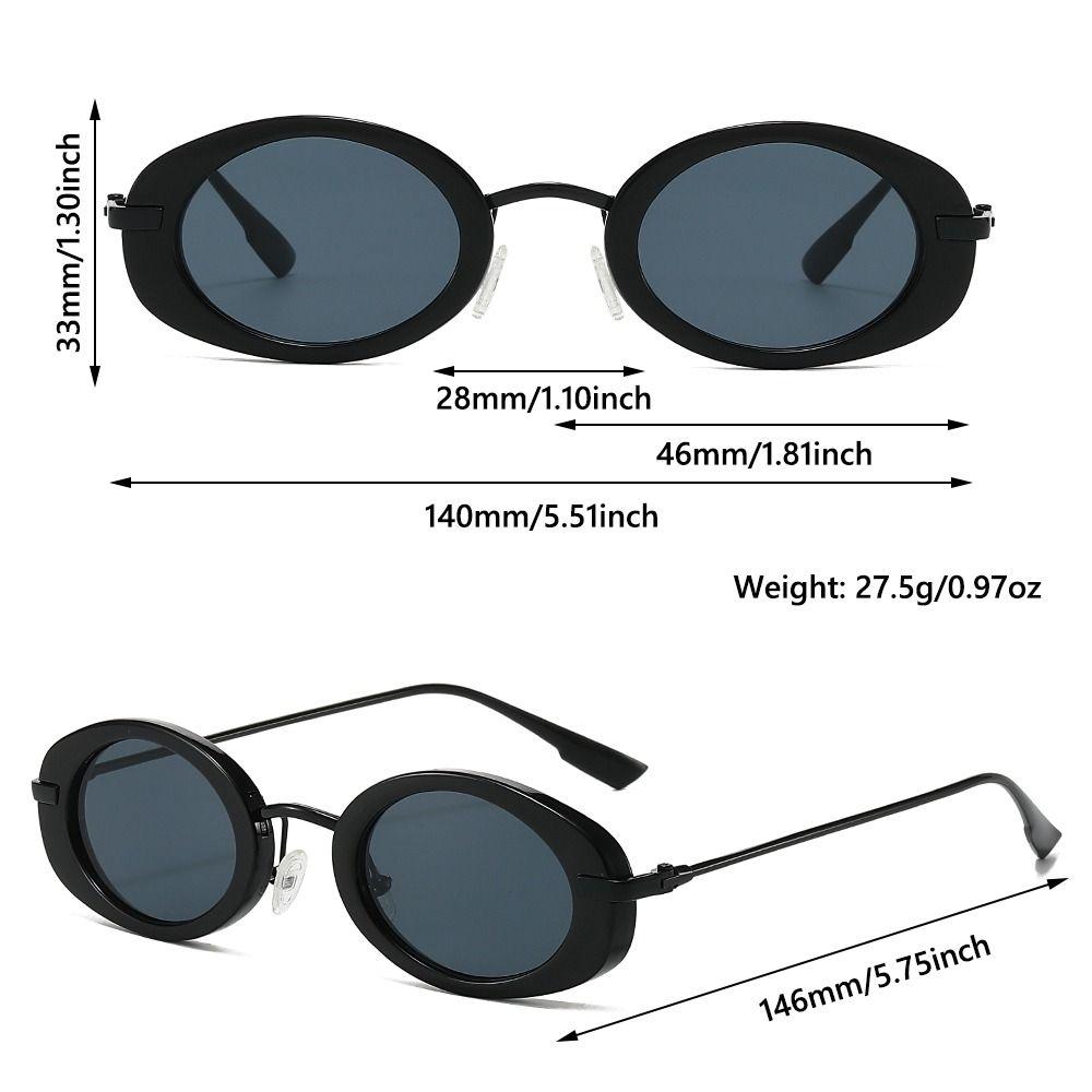 Stylish Retro Oval Sunglasses Trendy Fashion Driving Women Sunglasses Beachwear UV Protection Summer Shades for Women & Men