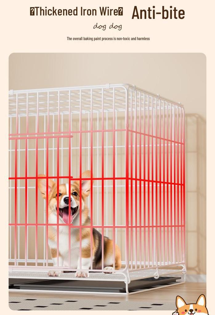 Indoor Pet Cage with Toilet for Small to Medium Dogs & Cats