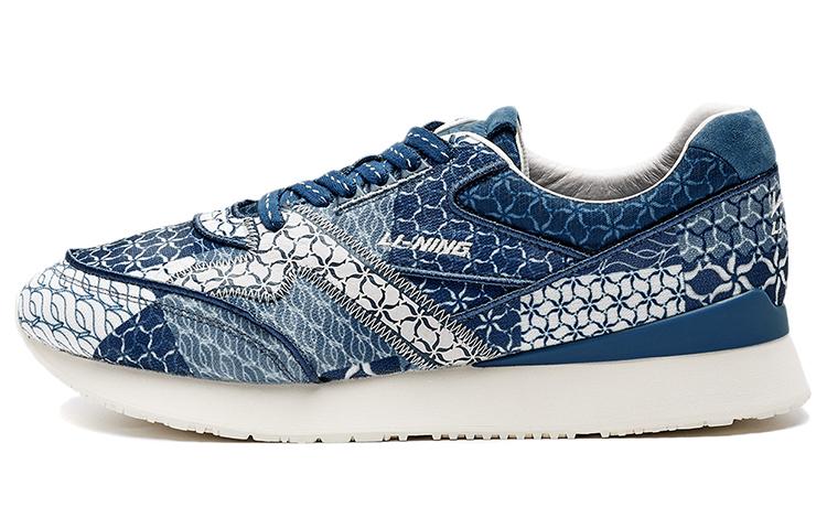 LI NING 1990 Cushioning Slip Resistant Abrasion Resistant Low top Running Shoes Men s Strait Blue ALFR089-1 42