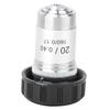 195 All Steel Objective Lens, Stereo Microscope Auxiliary Objective Lens, 4x, 10x, 20x, 40x, 60x, 100x (20X) Microscope Objective Lens, 20x