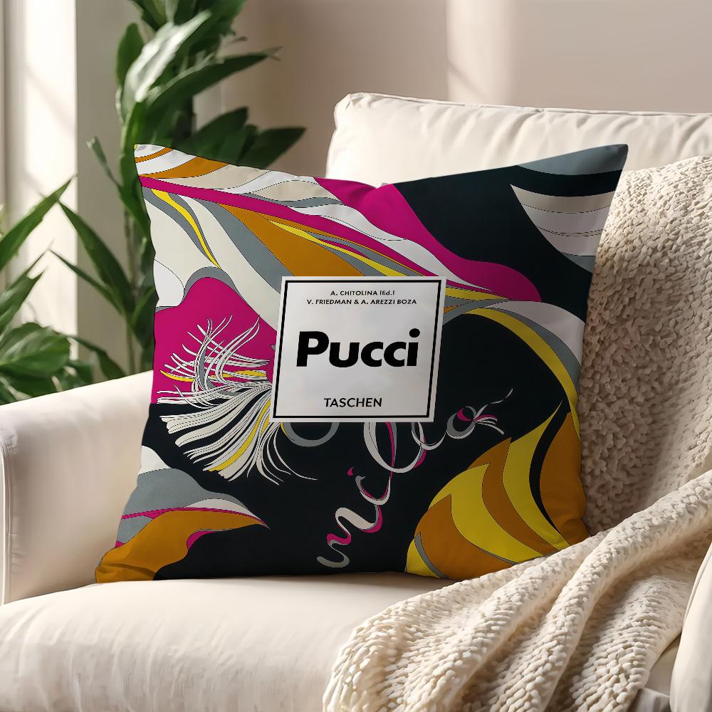E-Emilio F-fashion P-Pucci cushion cover For Pillow Sofa Printing Decoration Room Home Office Coffee Shop Car Nordic Simplicity